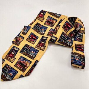 Coca Cola Coke Necktie Tie Mens Multicolor Silk Soda Fountain USA Retro Look